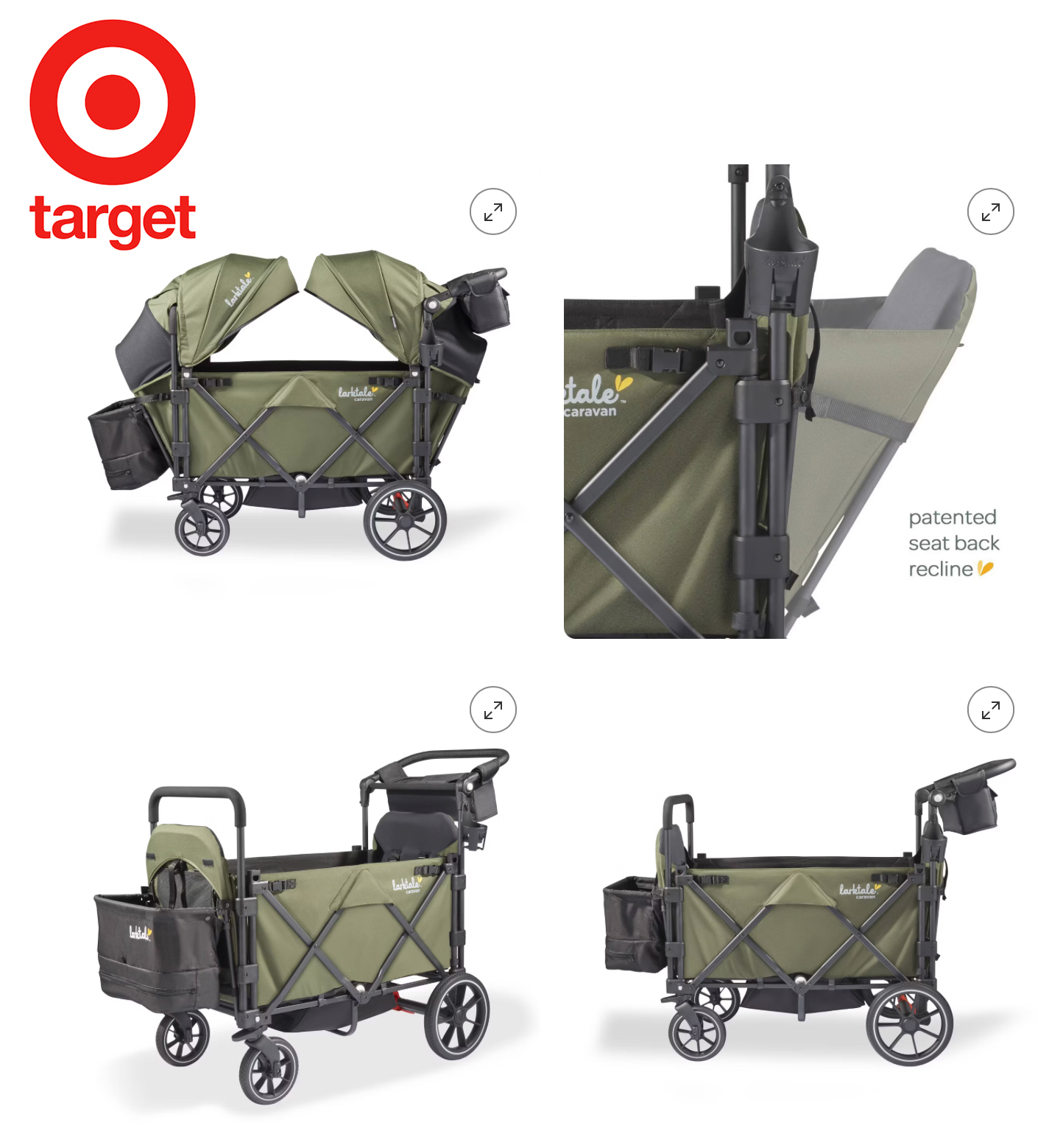 Larktale Caravan stroller product photography for Target retail